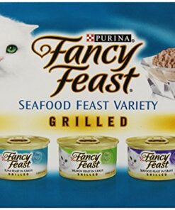 Purina Fancy Feast Grilled Seafood Collection Gourmet Wet Cat Food Variety Pack - (24) 3 oz. Cans 10